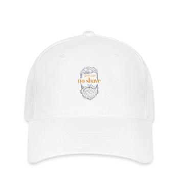 No Shave Beard Graphic Design No Shave Beard Graphic - Flexfit Cap - white - Front