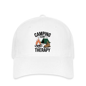 Camping is My Therapy - Flexfit Cap - white - Front