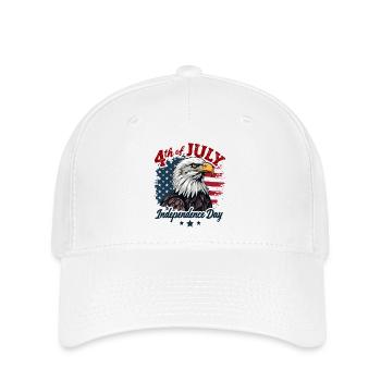 Amerika USA Adler 4th July Independence Day - Flexfit Cap - Weiß - Vorne