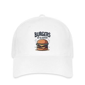 Burgers are my Soulmate Hamburger Fast Food - Flexfit Cap - Weiß - Vorne