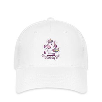 Anniversaire Fille 6 Ans Licorne - Casquette Flexfit - blanc - Devant