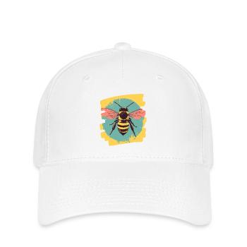 Abeille - Casquette Flexfit - blanc - Devant