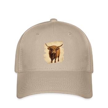 Scottish Highland cattle - Flexfit Cap - khaki - Front