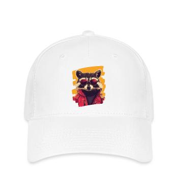 Raton laveur - Casquette Flexfit - blanc - Devant