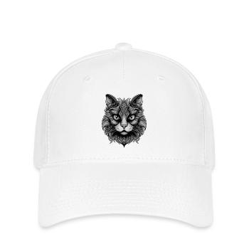 Cat Portrait - Flexfit Cap - white - Front