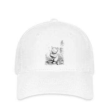 Chaton avec articulation Tigre domestique détendu dans l’herbe - Casquette Flexfit - blanc - Devant