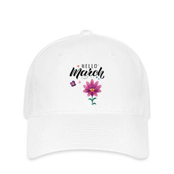 Bonjour Mois de Mars Mars - Casquette Flexfit - blanc - Devant