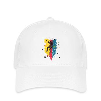 Escalade en salle : à la limite dans la salle d’escalade - Casquette Flexfit - blanc - Devant
