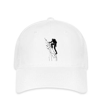 Escalade à la limite : l’escalade dans les Alpes - Casquette Flexfit - blanc - Devant
