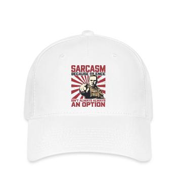 Sarcasme – Le silence n’est pas toujours une option Art - Casquette Flexfit - blanc - Devant
