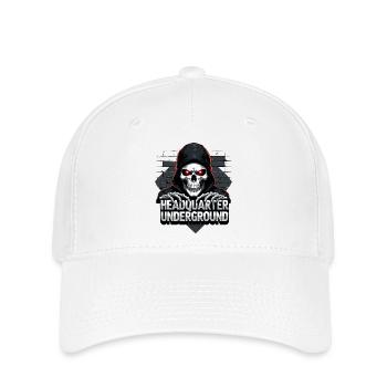 Gangster Skull - Flexfit Cap - white - Front