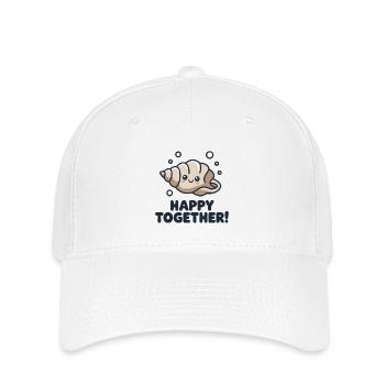 GEMEINSAM GLÜCKLICH - Flexfit Cap - Weiß - Vorne