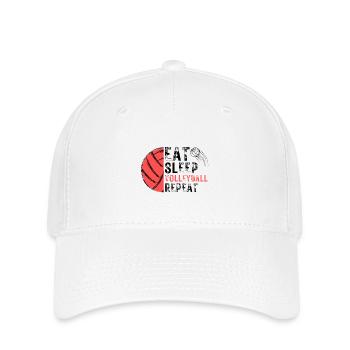 Lustiger Volleyball Spruch Design - Flexfit Cap - Weiß - Vorne