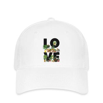 Amoureux des plantes Jardinage Amour - Casquette Flexfit - blanc - Devant