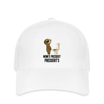 Le paresseux fait aux toilettes l’humour quand il est pressé - Casquette Flexfit - blanc - Devant