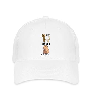 Erst Pinkeln Dann Kaffee Faultier Capybara Morgen - Flexfit Cap - Weiß - Vorne