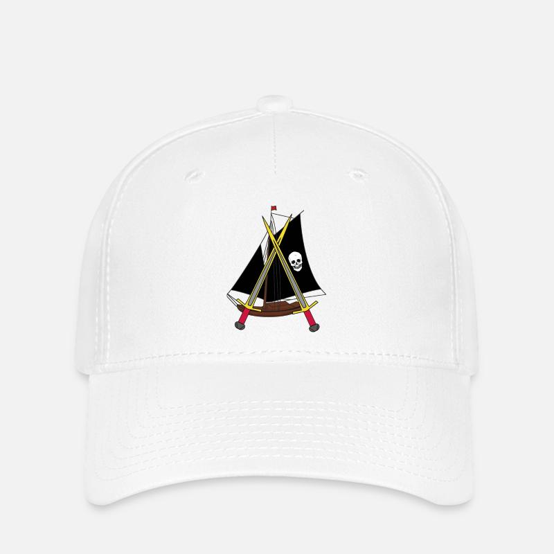 Schiff Schiffe Piraten Piratenschiff - Flexfit Cap - Weiß