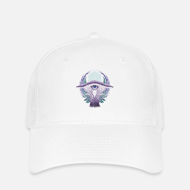Third Eye Fungi | Mystical Vision Design - Flexfit Cap - white