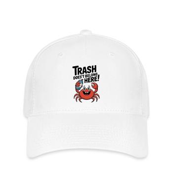 Pas de déchet à sa place ici cancer - Casquette Flexfit - blanc - Devant