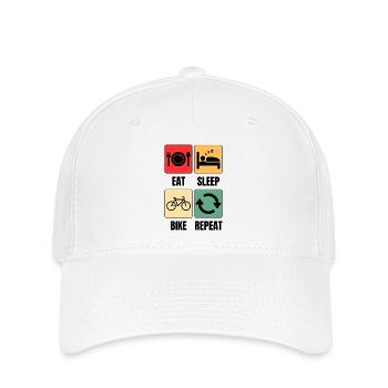 Funny Bicycle Saying Cycling - Flexfit Cap - white - Front