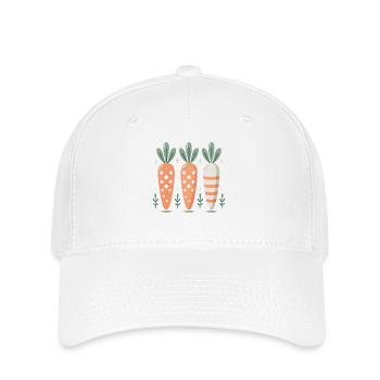 Easter Cute Carrot Carrot Motif for Kids - Flexfit Cap - white - Front
