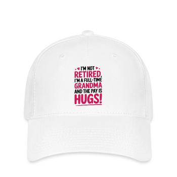 Full time grandma retirement grandmother pension - Flexfit Cap - white - Front