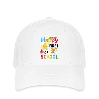 Premier jour d’école : Dire la rentrée des classes - Casquette Flexfit - blanc - Devant