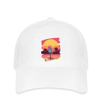 cream and cream scoop summer sunset - Flexfit Cap - white - Front