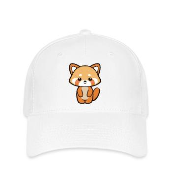 Kawaii Red Panda Cartoon - Flexfit Cap - white - Front
