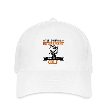 Golf Rentenplan Humor Golfspieler - Flexfit Cap - Weiß - Vorne