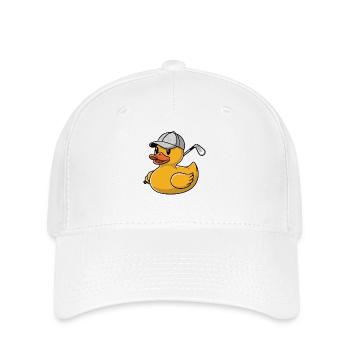 Rubber duck with golf club - Flexfit Cap - white - Front