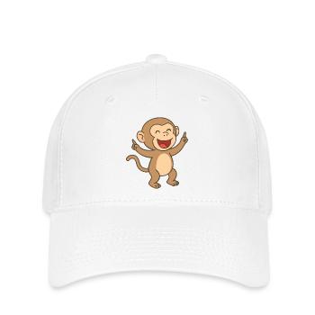 Bébé babouin de fête - Casquette Flexfit - blanc - Devant