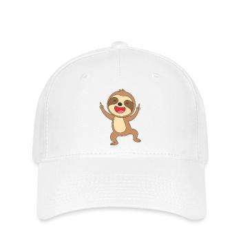 Joie de paresseux heureux - Casquette Flexfit - blanc - Devant