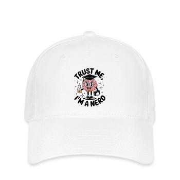 Trust me im a nerd Nerdiger Spruch für echte Geeks - Flexfit Cap - Weiß - Vorne