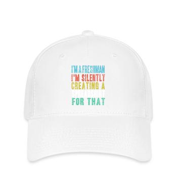 Freshman Nerd Humor Spreadsheet Vibes - Flexfit Cap - white - Front