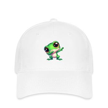 Niedlicher Frosch Dab Gamer Tierschutz Cartoon - Flexfit Cap - Weiß - Vorne