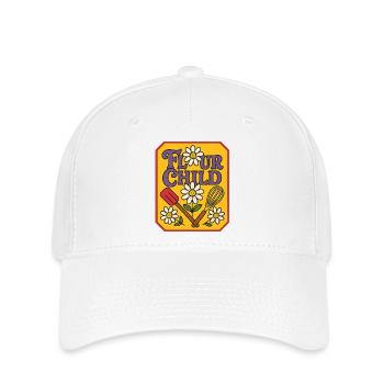 Flour Child Retro Baking Art - Flexfit Cap - white - Front