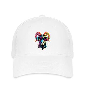 Bélier mouflon Bélier Mouton sauvage Mouton mâle - Casquette Flexfit - blanc - Devant