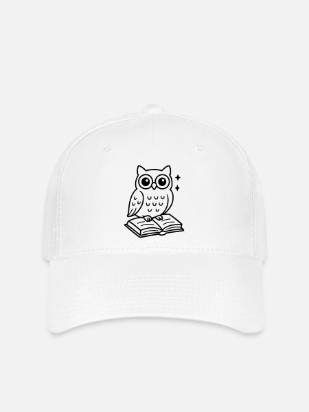 Eulen-Buch - Flexfit Cap - Weiß