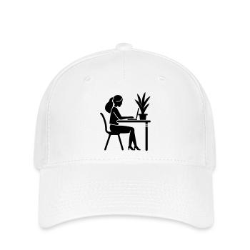 Apprendre, étudier, travailler - Casquette Flexfit - blanc - Devant