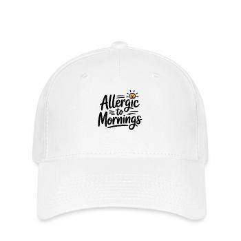 Allergique aux matinaux - Casquette Flexfit - blanc - Devant
