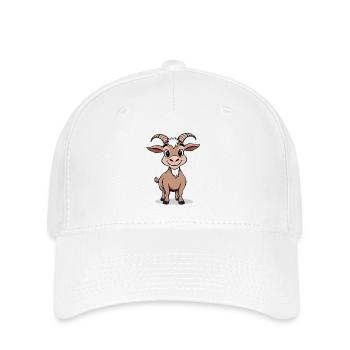 Charming Ziegenmotiv für Kinderkleidung - Flexfit Cap - Weiß - Vorne