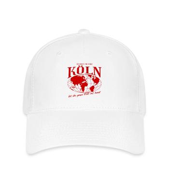 Köln Heimat Stolz Fußball Geschenk - Flexfit Cap - Weiß - Vorne