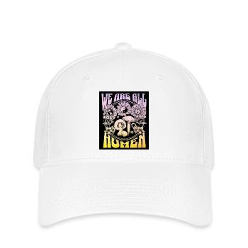 Hippie im Pilzreich Naturmotivation - Flexfit Cap - Weiß - Vorne