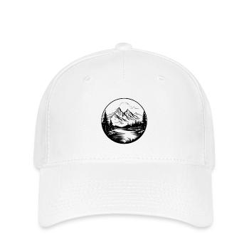 Paysage de montagnes - Casquette Flexfit - blanc - Devant