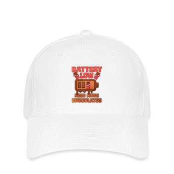 Chocolate battery with humor - Flexfit Cap - white - Front