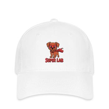 Super Lab – Le chiot labrador en héros - Casquette Flexfit - blanc - Devant