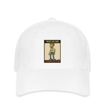 Vertraue niemandem Zombie Rebel Design - Flexfit Cap - Weiß - Vorne