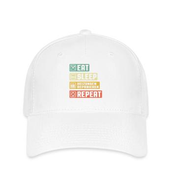 Heating Engineer Heating Construction Plumber Plumber - Flexfit Cap - white - Front