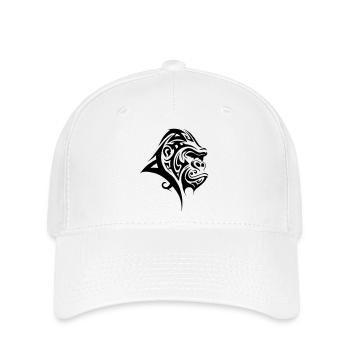 Gorilla Silberrücken Tribal - Flexfit Cap - Weiß - Vorne